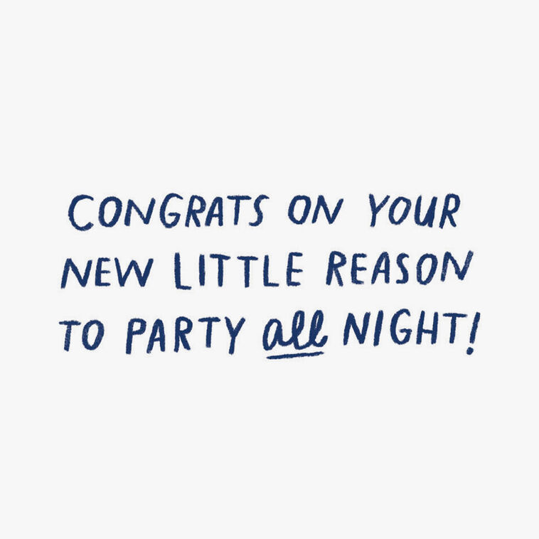 Hallmark Party At My Crib Funny New Baby Card
