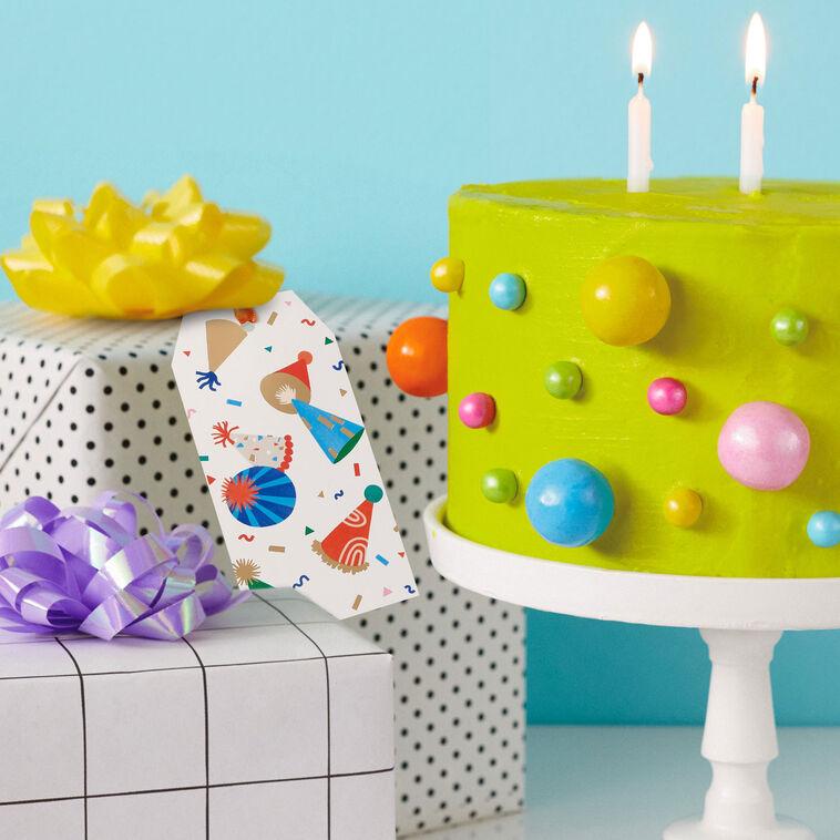 Hallmark Party Hats And Confetti Large Gift Tag