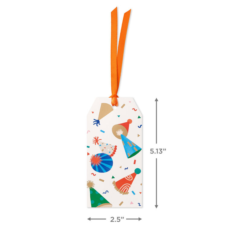 Hallmark Party Hats And Confetti Large Gift Tag