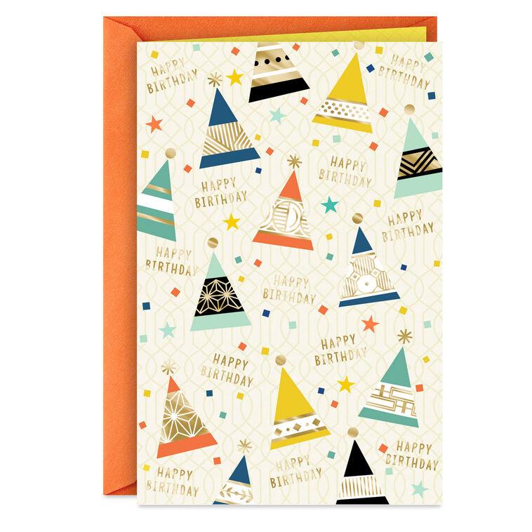 hallmark Party Hats Birthday Card