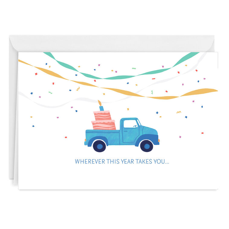 hallmark Party Truck Custom Birthday Card