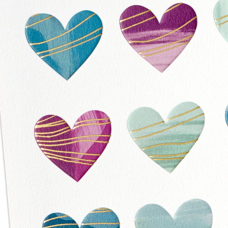 Hallmark Patterned Hearts Blank Card