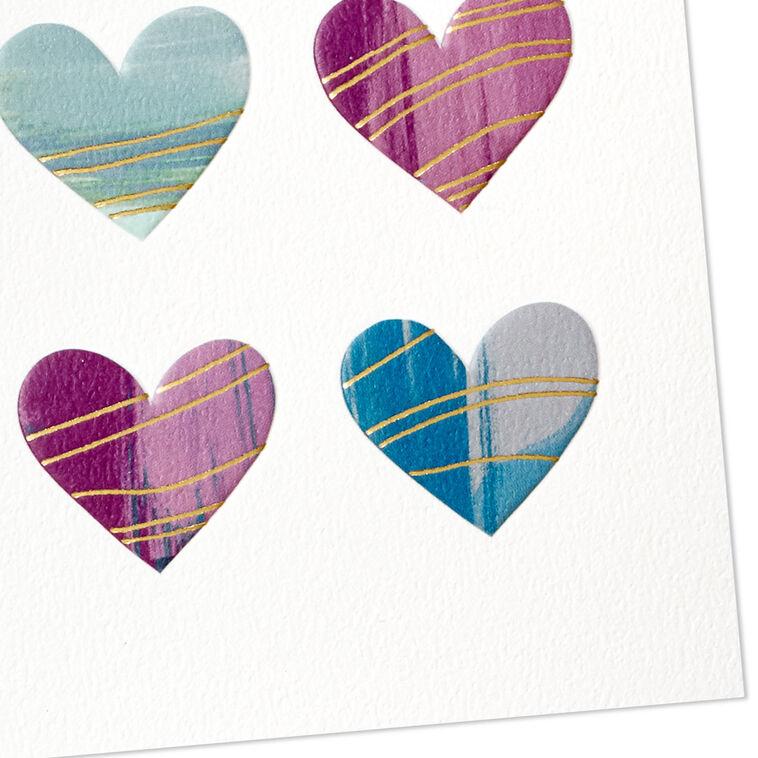 Hallmark Patterned Hearts Blank Card
