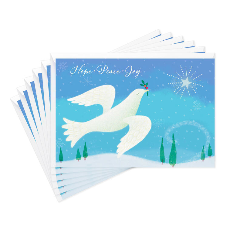 hallmark Peace Dove New Year Cards Pack of 6