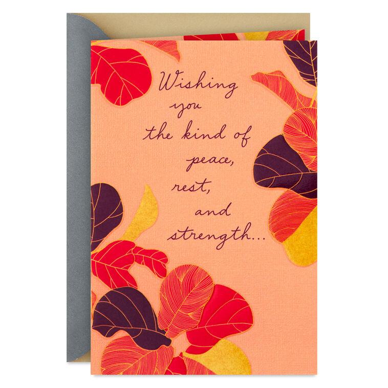hallmark Peace Rest and Strength Get Well Card