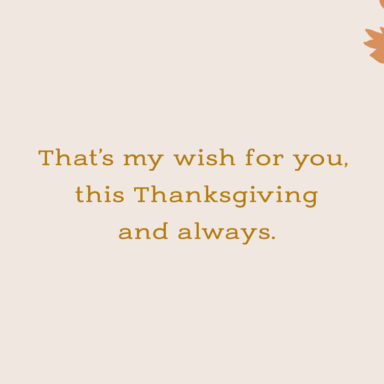 Hallmark Peace To You Thanksgiving Card