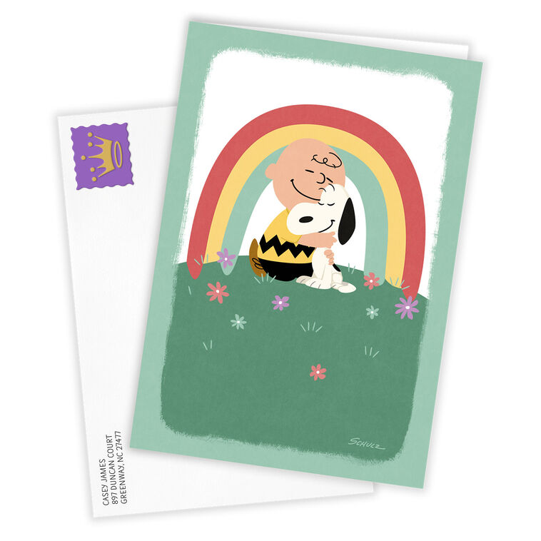 Hallmark Peanuts® Snoopy Rainbow Custom Card