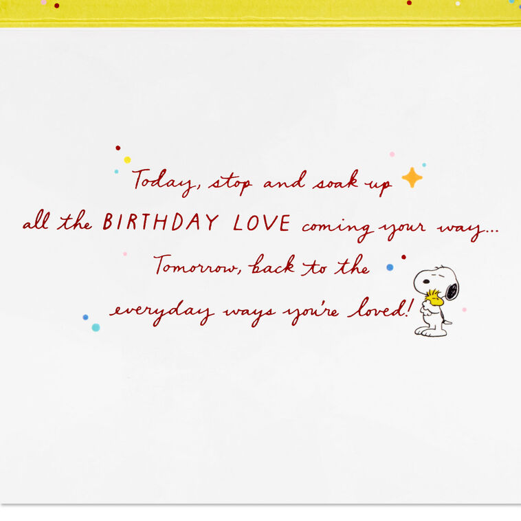 Hallmark Peanuts Soak Up The Love Birthday Card