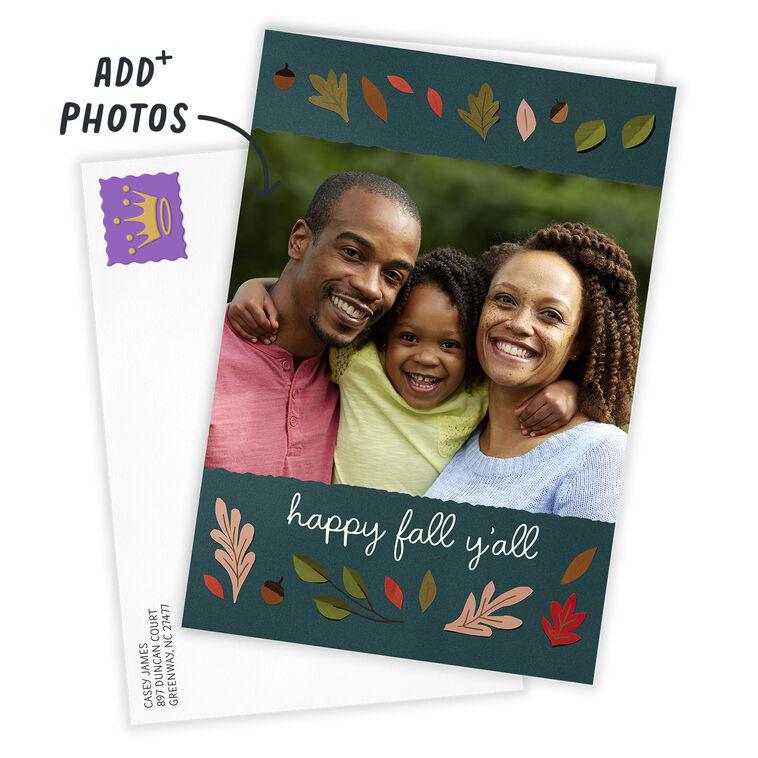 Hallmark Personalized Fall Leaves Photo Card