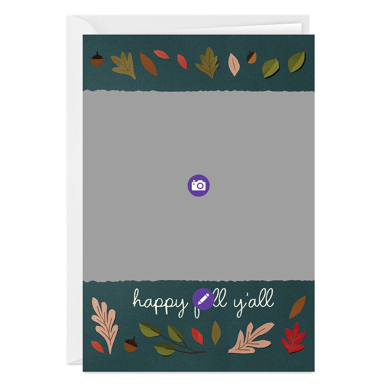 Hallmark Personalized Fall Leaves Photo Card