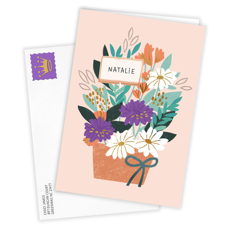 Hallmark Personalized Flower Bouquet Card