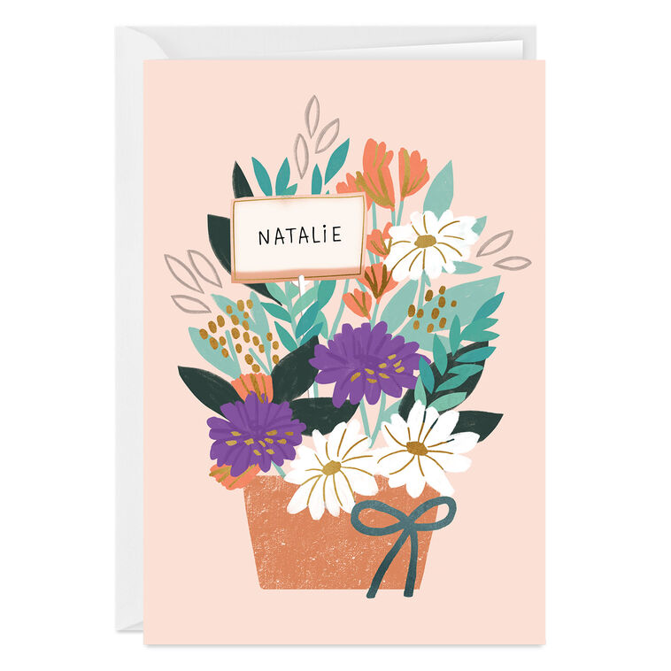 hallmark Personalized Flower Bouquet Card