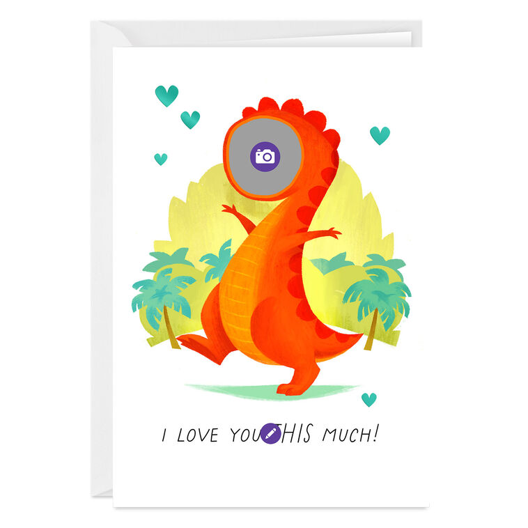 Hallmark Personalized Fun Dinosaur Face Photo Card