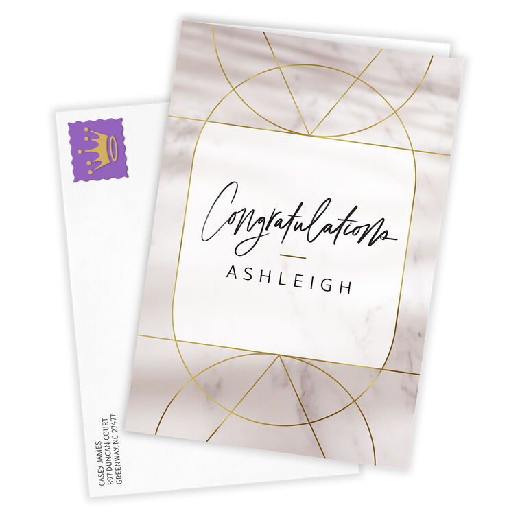 Hallmark Personalized Gold Accents On Marble Card