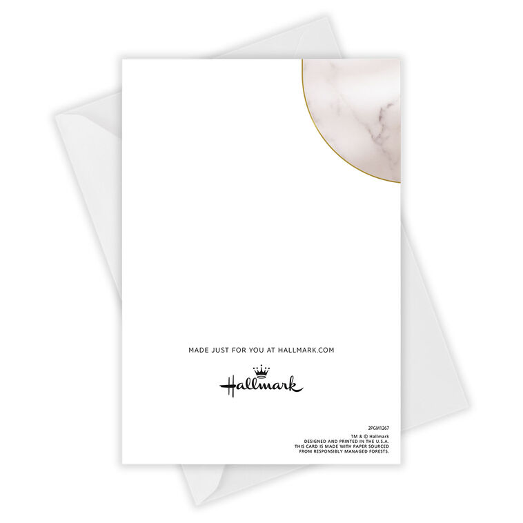 Hallmark Personalized Gold Accents On Marble Card