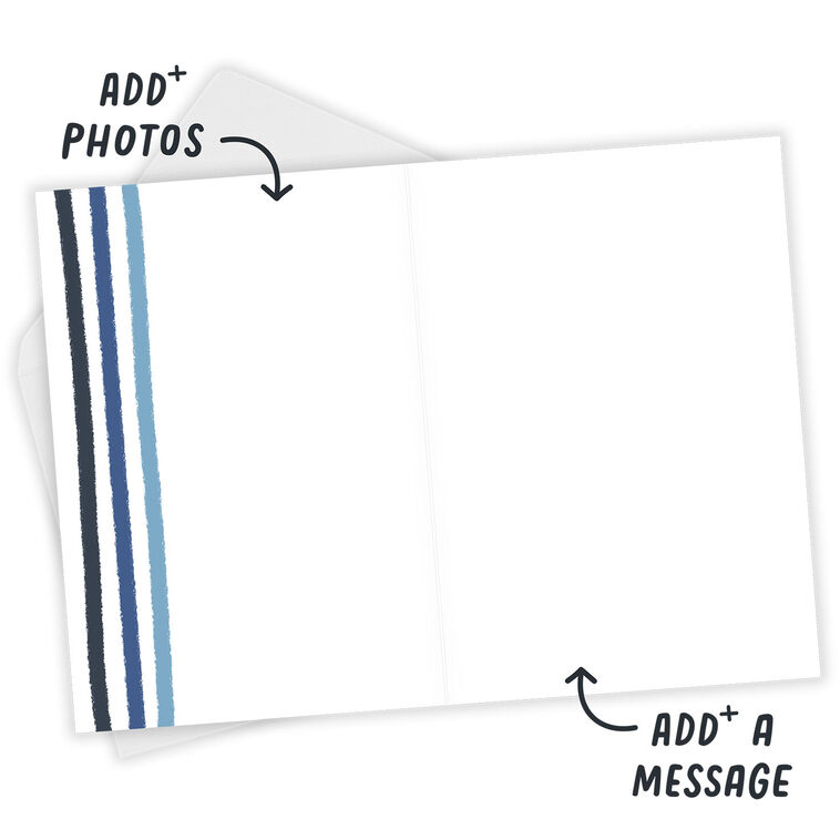 Hallmark Personalized Navy Heart Frame Photo Card