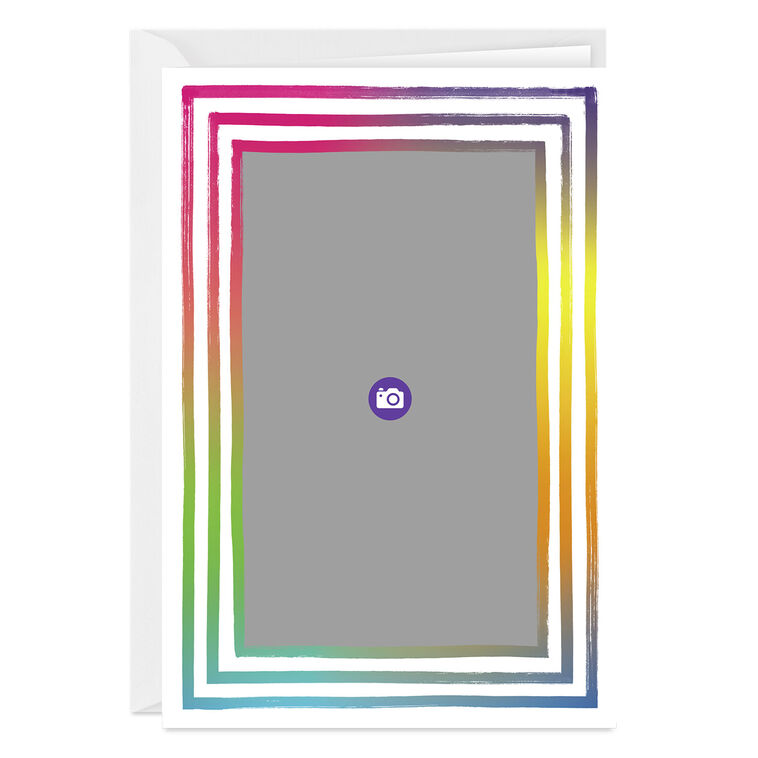Hallmark Personalized Rainbow Frame Photo Card