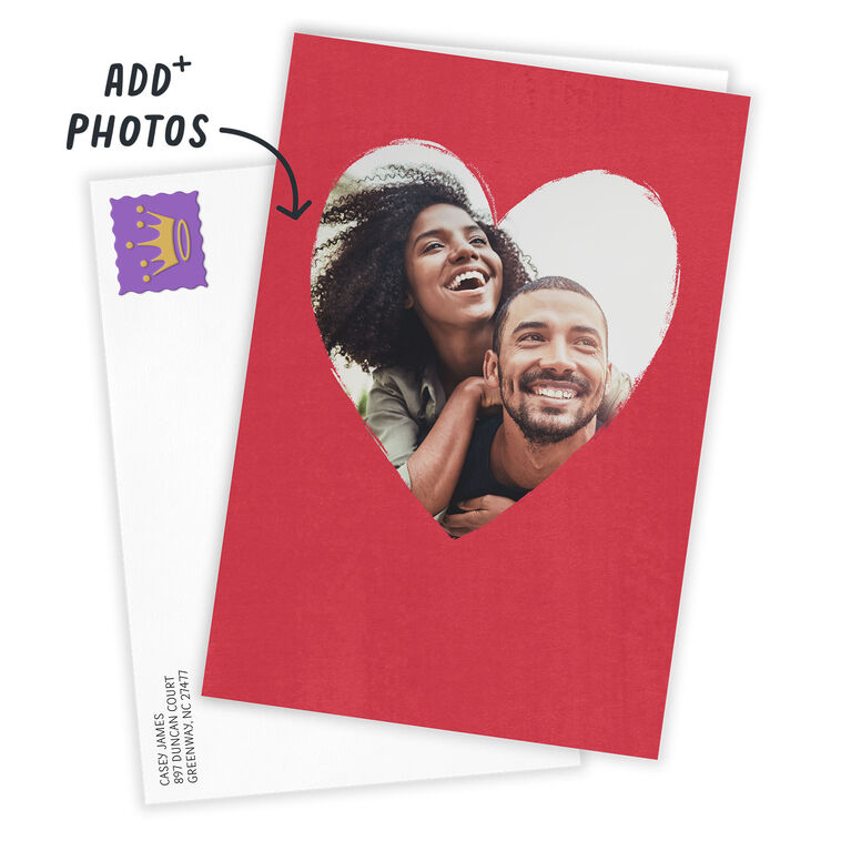 Hallmark Personalized Red Heart Frame Photo Card