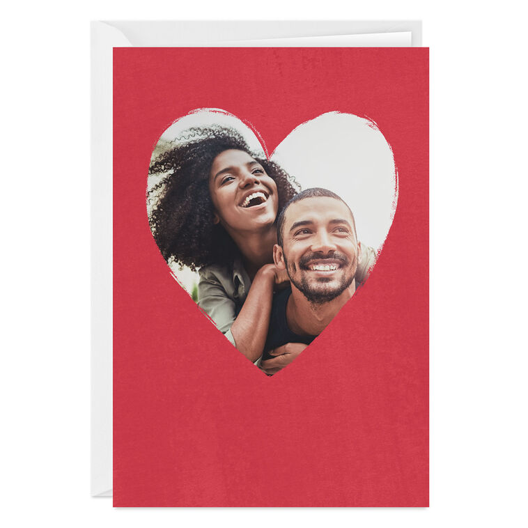 hallmark Personalized Red Heart Frame Photo Card