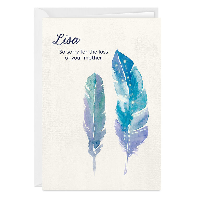 hallmark Personalized Watercolor Feathers Card
