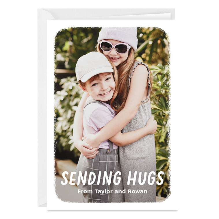 hallmark Personalized White Outline Photo Card