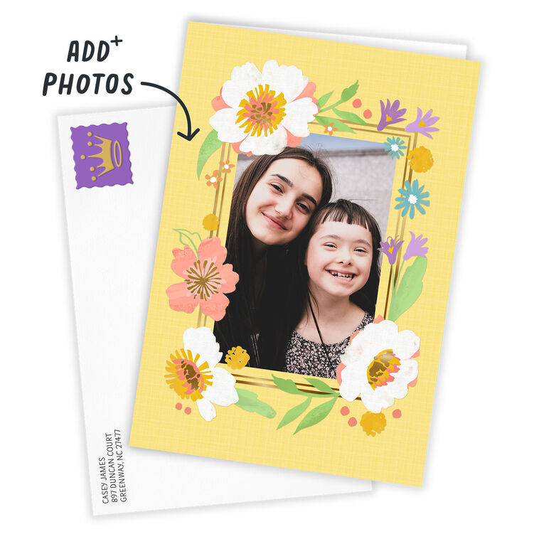 Hallmark Personalized Wildflowers Frame Photo Card