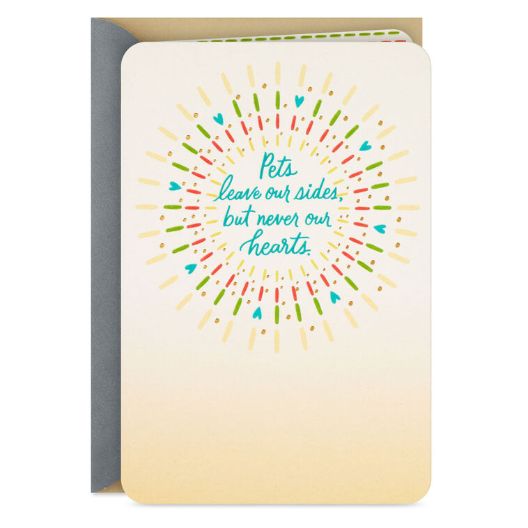 hallmark Pets Never Leave Our Hearts Sympathy Card