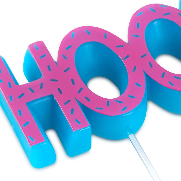 Hallmark Pink And Blue "Hooray" Birthday Candle