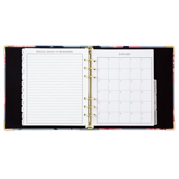 Hallmark Pink Peonies On Gray Address Book