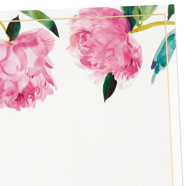Hallmark Pink Peonies Stationery Set Box Of 20