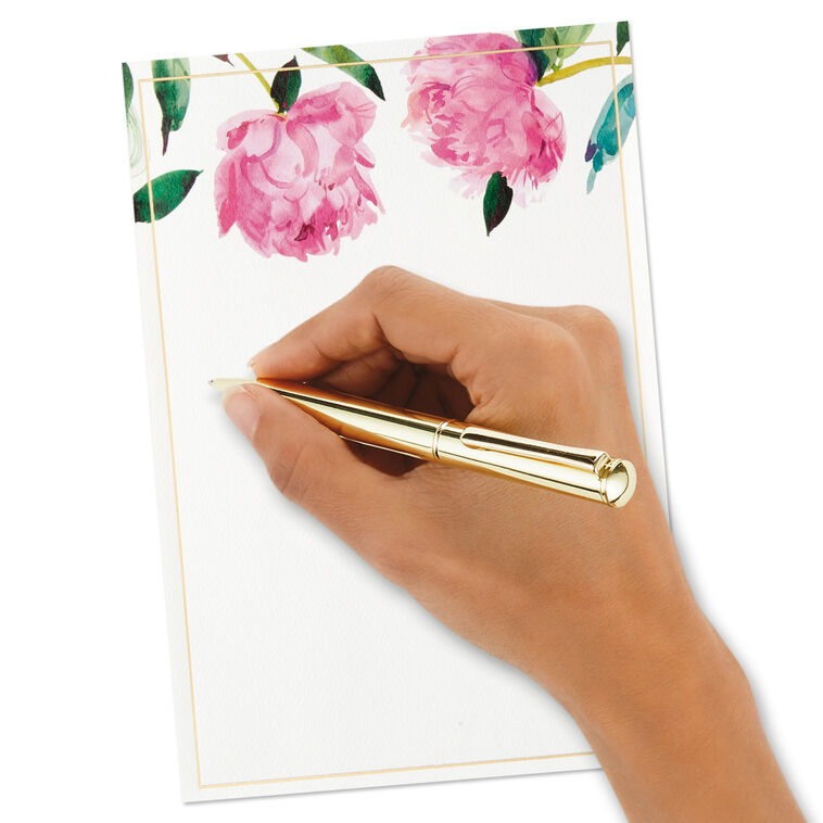 Hallmark Pink Peonies Stationery Set Box Of 20