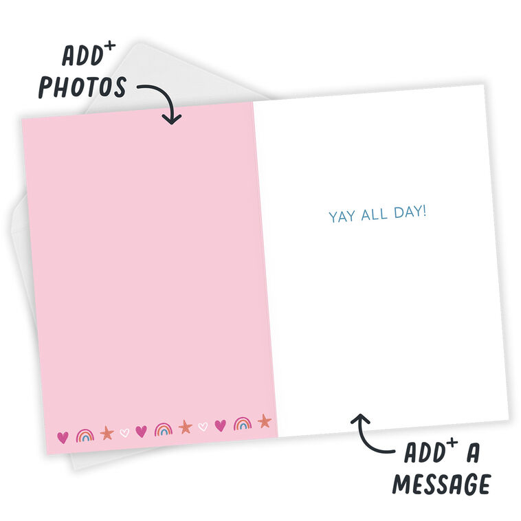 Hallmark Pink Photo Collage Custom Birthday Card