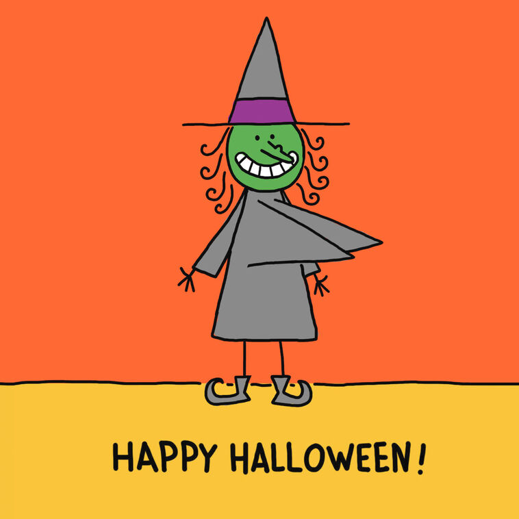 Hallmark Pointy Witch Hats Funny Halloween Card