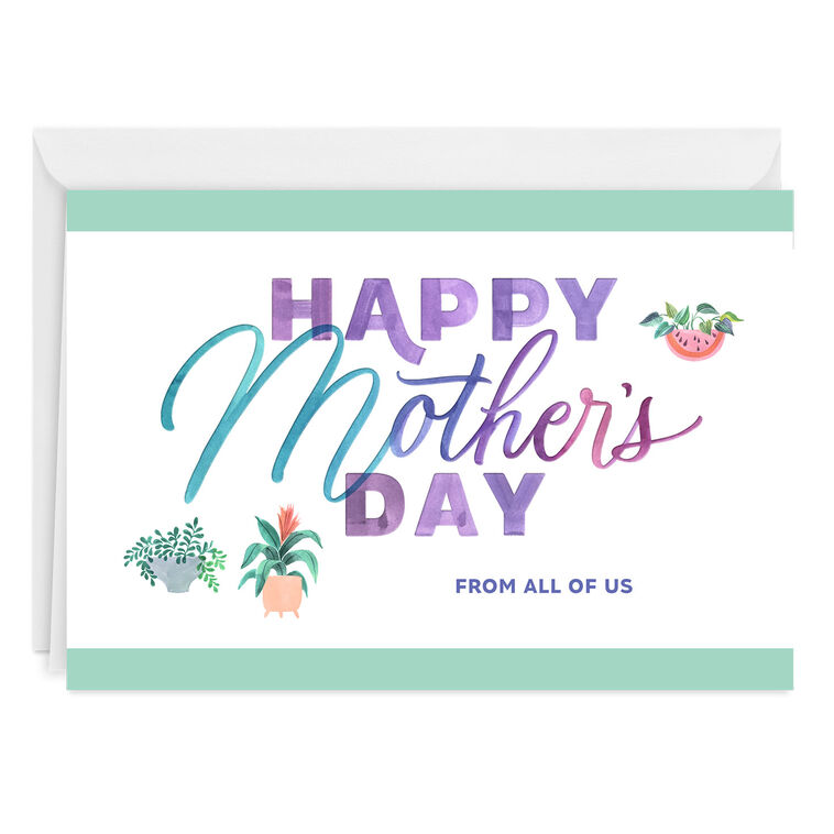 hallmark Potted Plants Custom Mother's Day Card