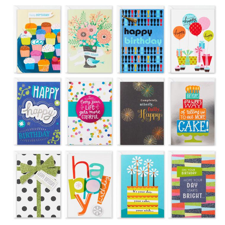 hallmark Premium Assorted Birthday Cards Box of 12