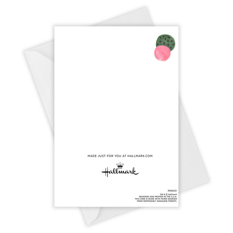 Hallmark Pretty Pink Cake Custom Birthday Card