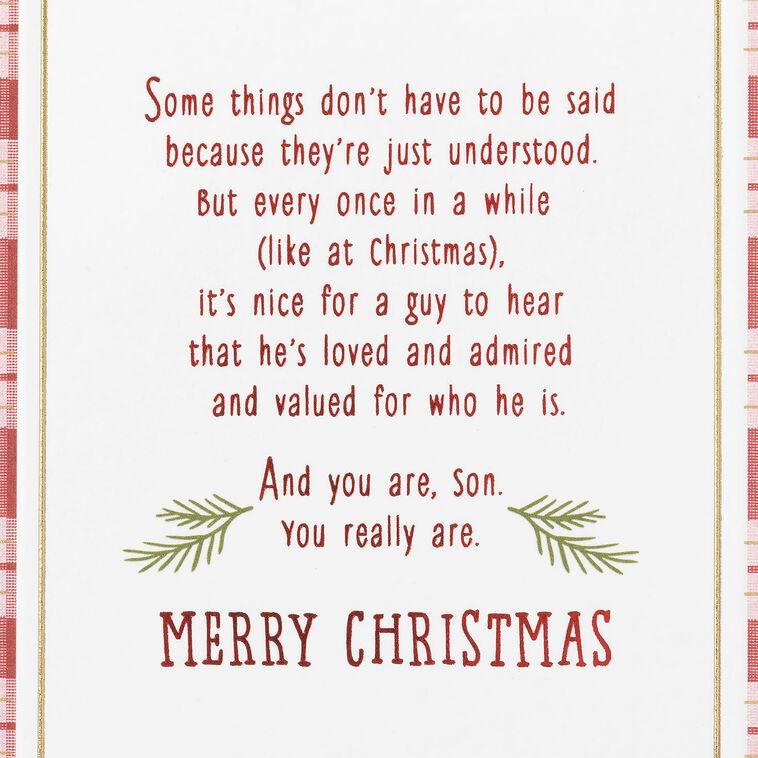 Hallmark Proud To Call You Son Christmas Card