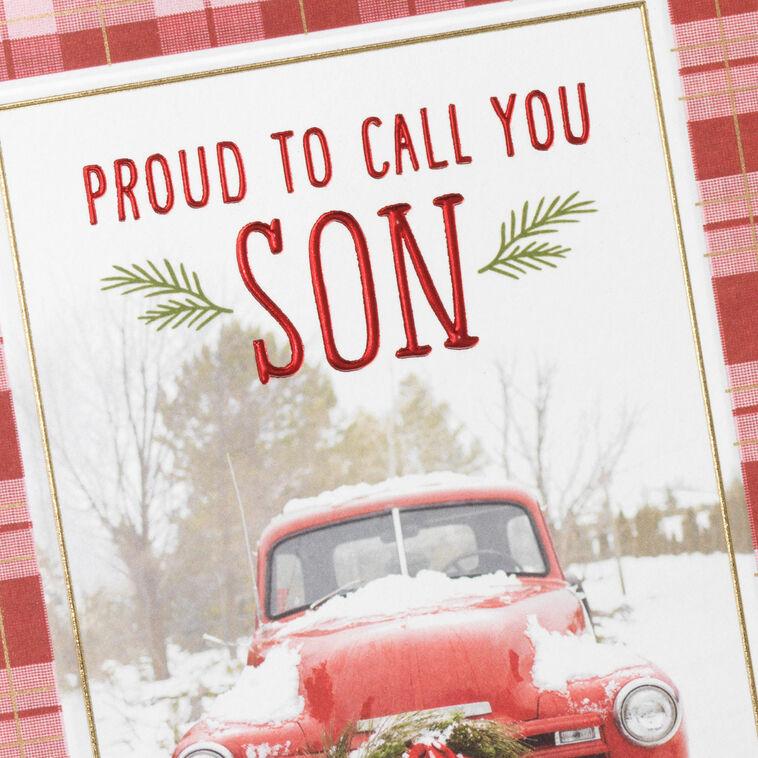 Hallmark Proud To Call You Son Christmas Card