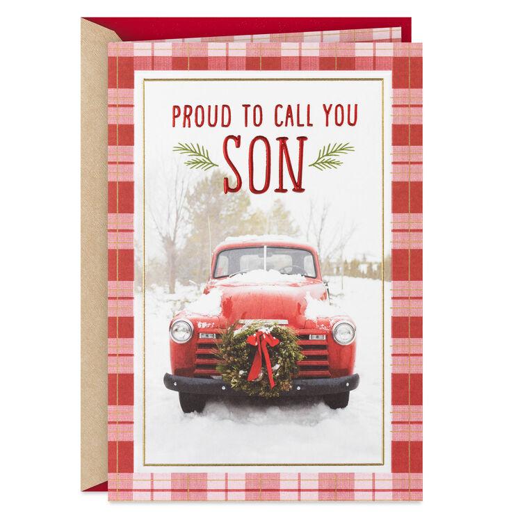 hallmark Proud to Call You Son Christmas Card