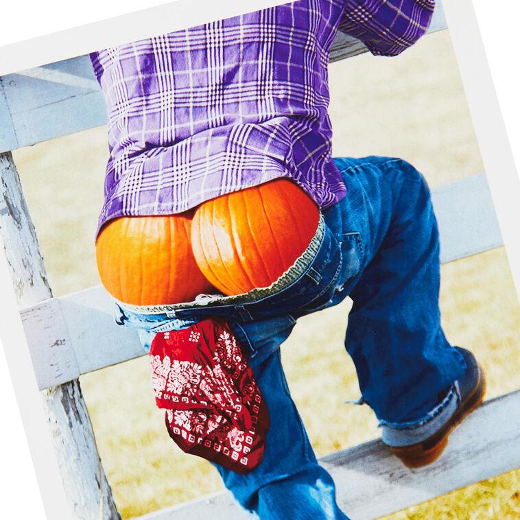 Hallmark Pumpkin Butt Funny Halloween Card
