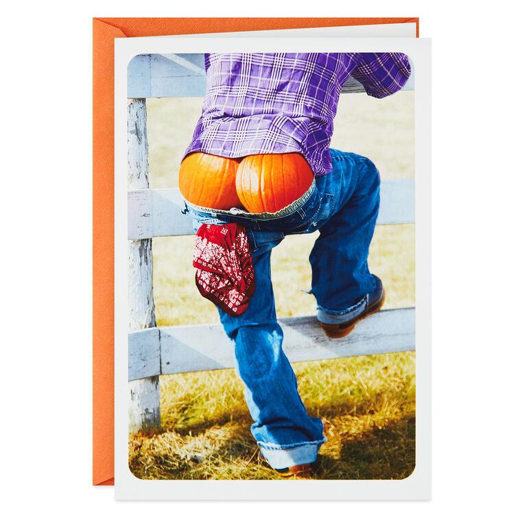 hallmark Pumpkin Butt Funny Halloween Card
