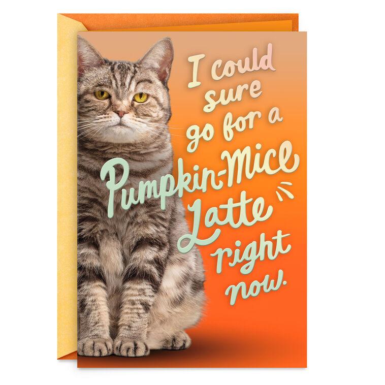 hallmark Pumpkin-Mice Latte Funny Halloween Card