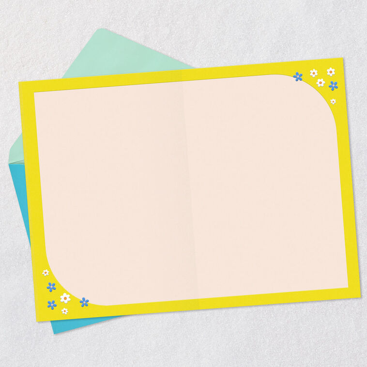 Hallmark Puppy Dog In Field Of Flowers Blank Card