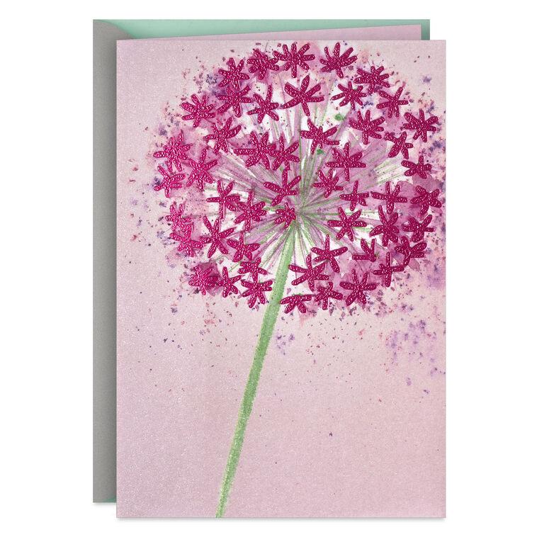 hallmark Purple Allium Flower Blank Card