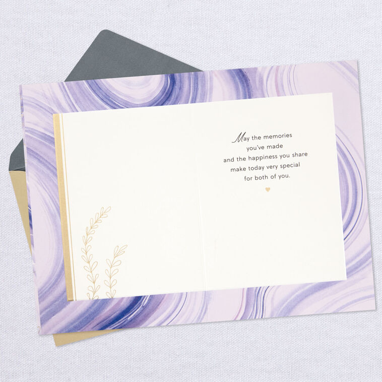Hallmark Purple Watercolor 15th Anniversary Card