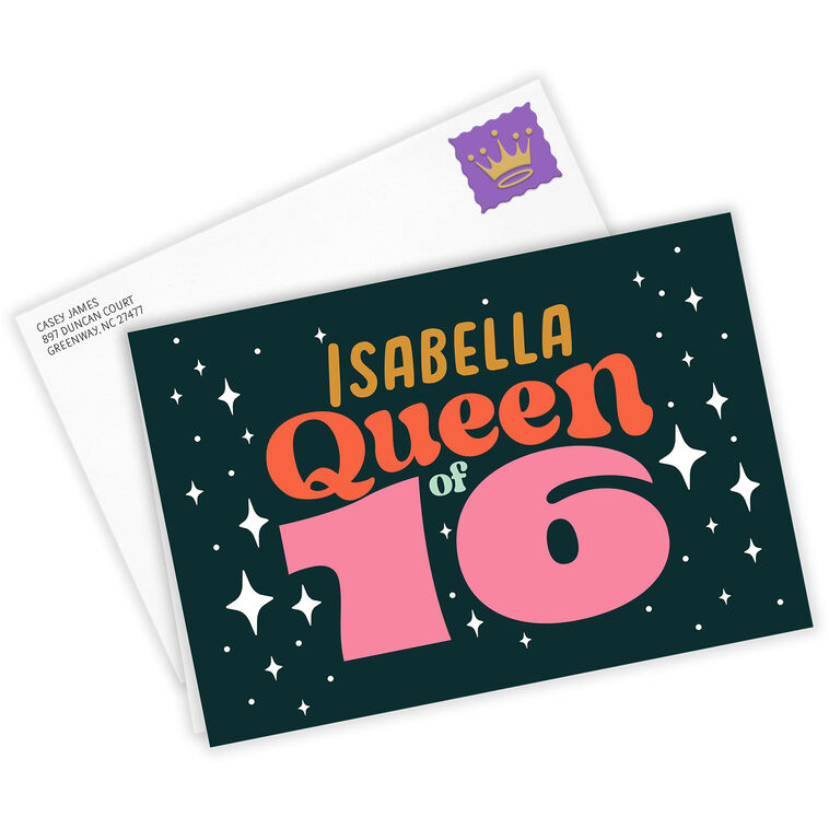 Hallmark Queen Of 16 Custom Birthday Card