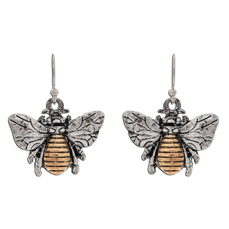 hallmark Rain Jewelry Metal Bee Drop Earrings