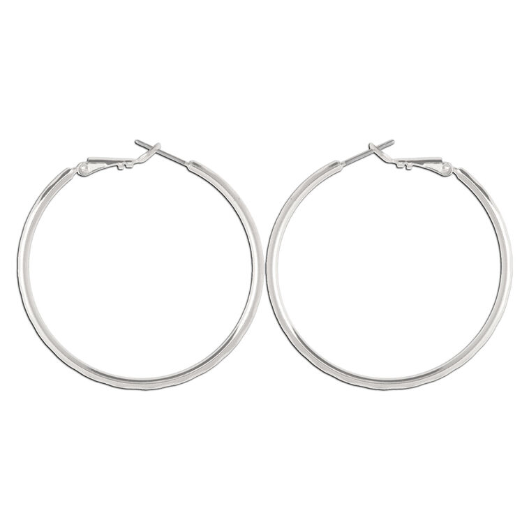 hallmark Rain Jewelry Silver Wire Hoop Earrings
