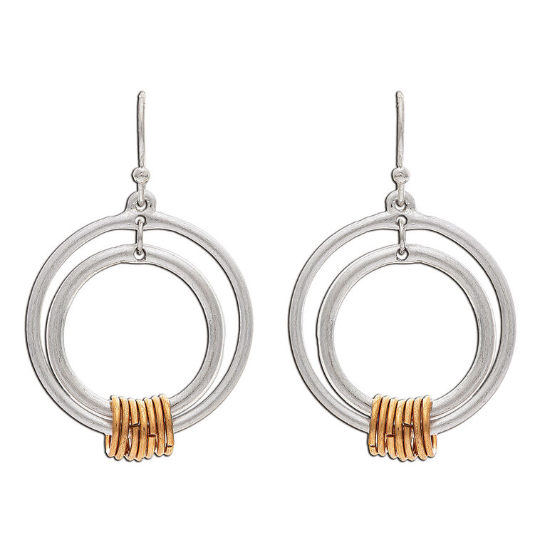 hallmark Rain Jewelry Wrapped Ring Drop Earrings