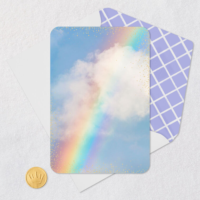 Hallmark Rainbow And Clouds Blank Card